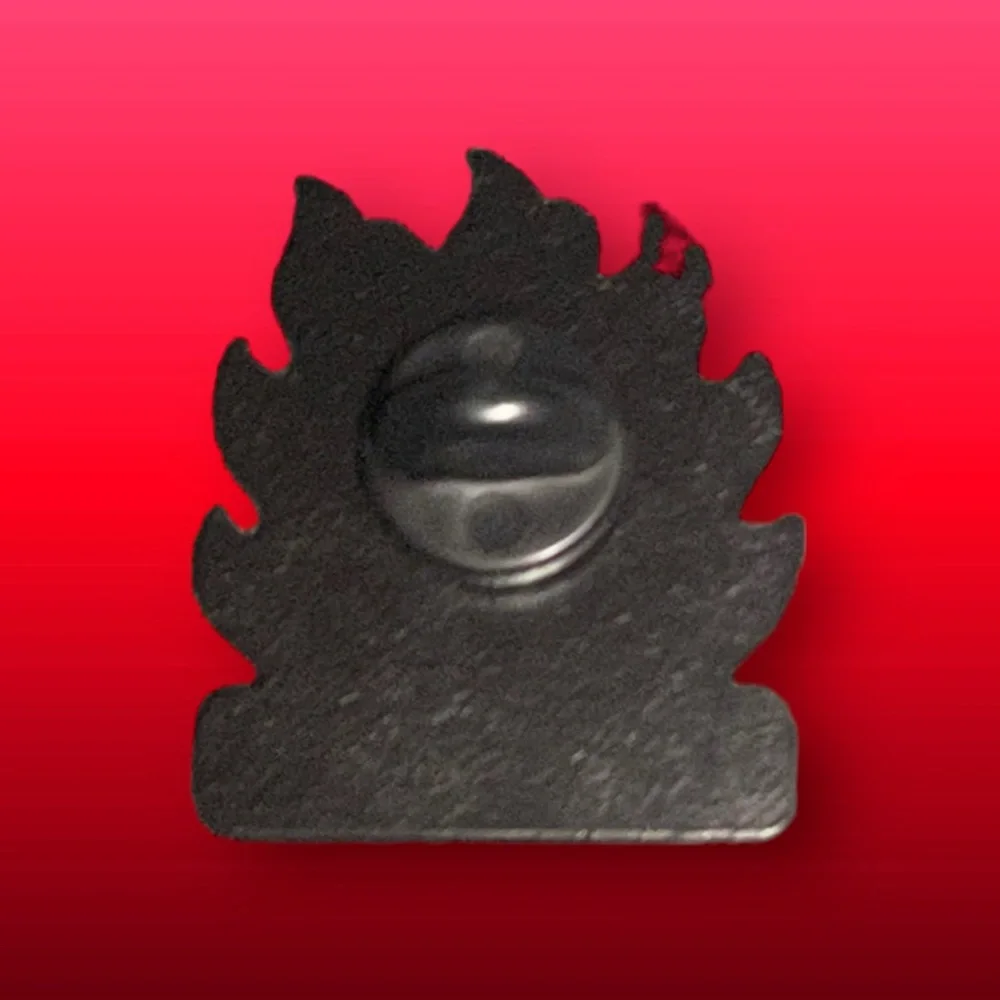 This is Fine (Cat on Fire Drinking Coffee) Brooch/Enamel Pin/Fashion Accessory - Picture 2 of 4